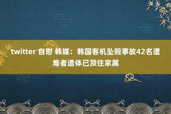 twitter 自慰 韩媒：韩国客机坠毁事故42名遭难者遗体已顶住家属