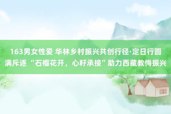 163男女性爱 华林乡村振兴共创行径·定日行圆满斥逐 “石榴花开，心籽承接”助力西藏教悔振兴