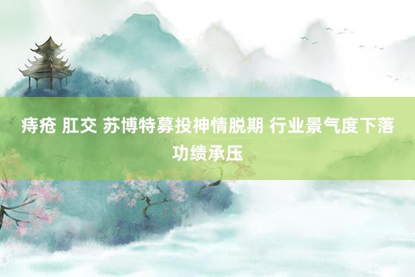 痔疮 肛交 苏博特募投神情脱期 行业景气度下落功绩承压
