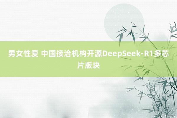 男女性爱 中国接洽机构开源DeepSeek-R1多芯片版块
