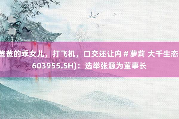 爸爸的乖女儿，打飞机，口交还让禸＃萝莉 大千生态(603955.SH)：选举张源为董事长