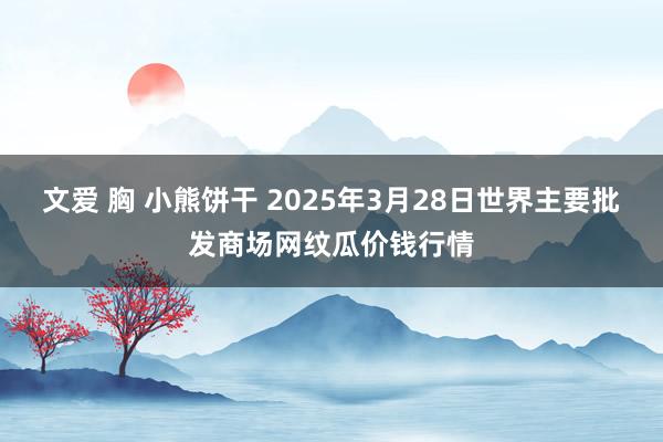文爱 胸 小熊饼干 2025年3月28日世界主要批发商场网纹瓜价钱行情